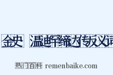 金史·温迪罕缔达传反义词是什么意思的图片